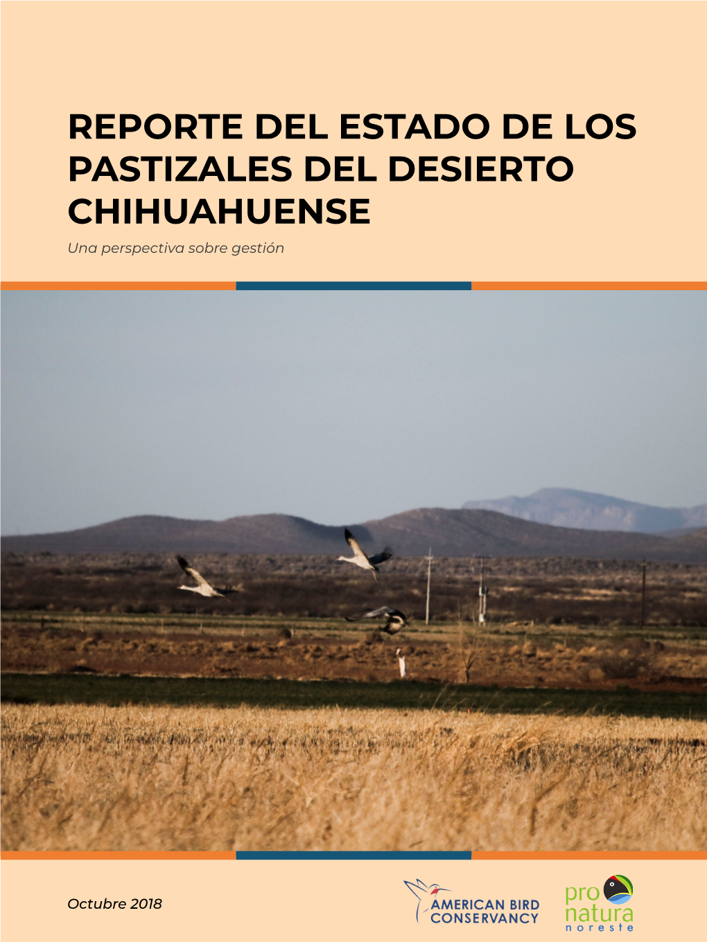 REPORTE DEL ESTADO DE LOS PASTIZALES DEL DESIERTO CHIHUAHUENSE Una Perspectiva Sobre Gestión