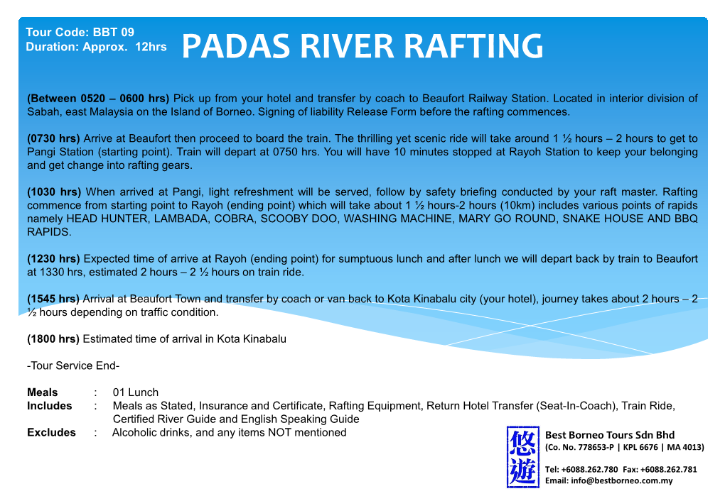 Padas River Rafting