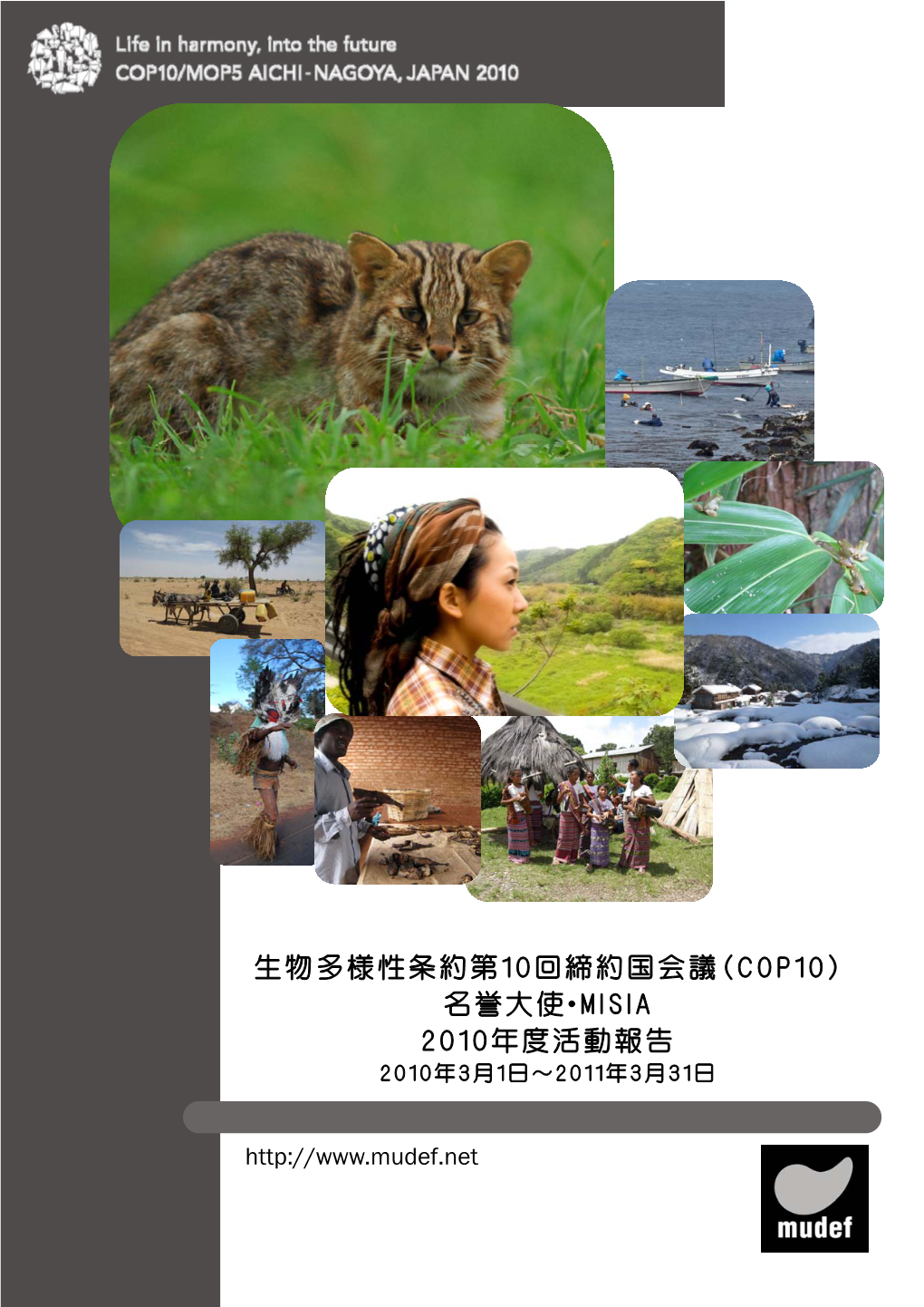 生物多様性条約第10回締約国会議（Cop10) 名誉大使・Misia 2010年度活動報告 2010年3月1日～2011年3月31日