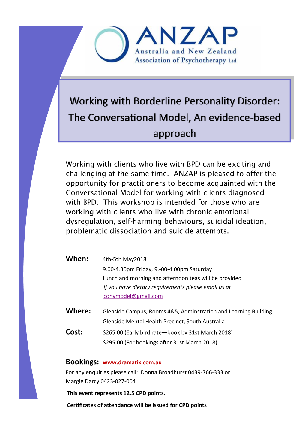 Working with Borderline Personality Disorder: the Conversational