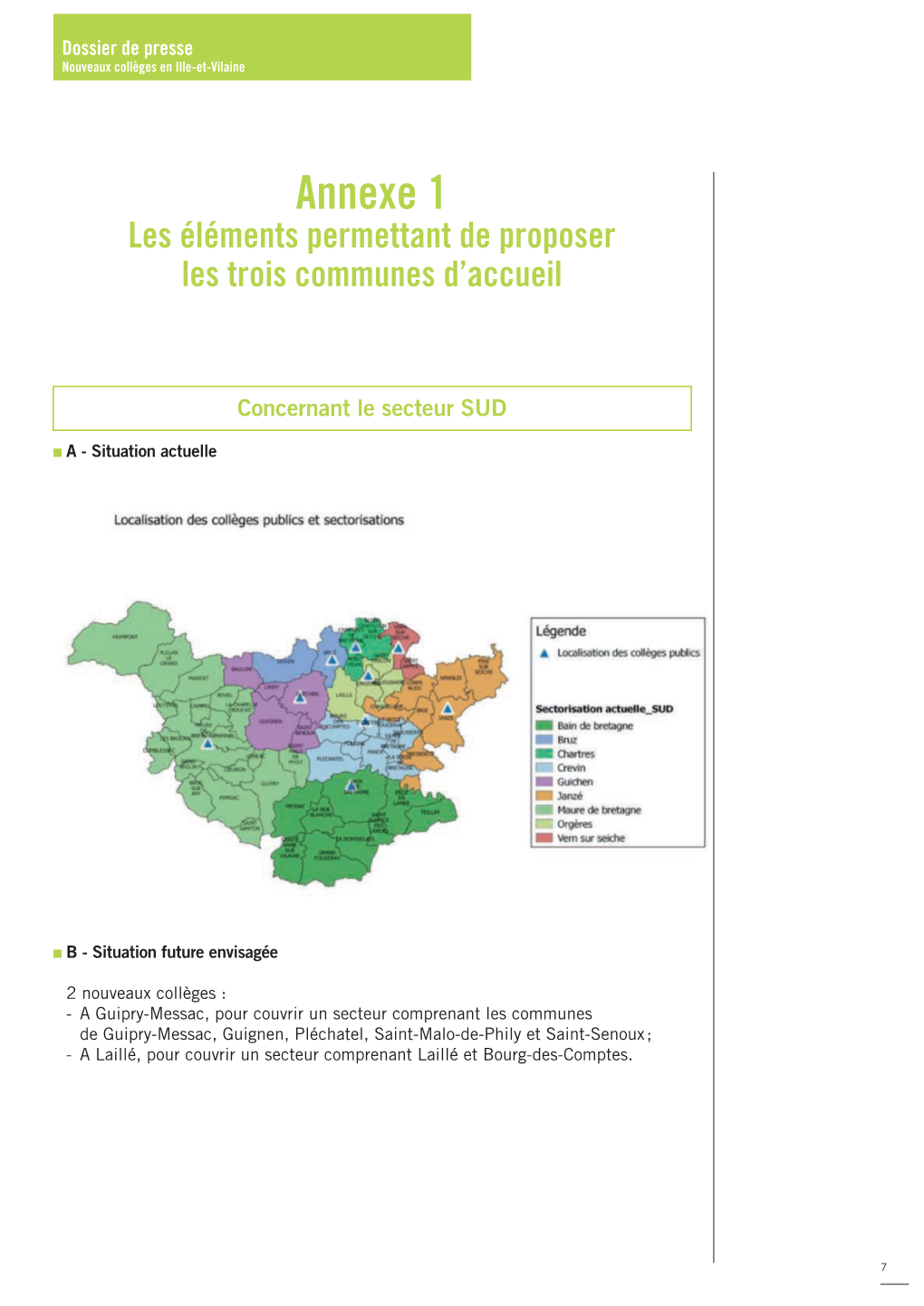 Annexe 1 Les Éléments Permettant De Proposer Les Trois Communes D’Accueil