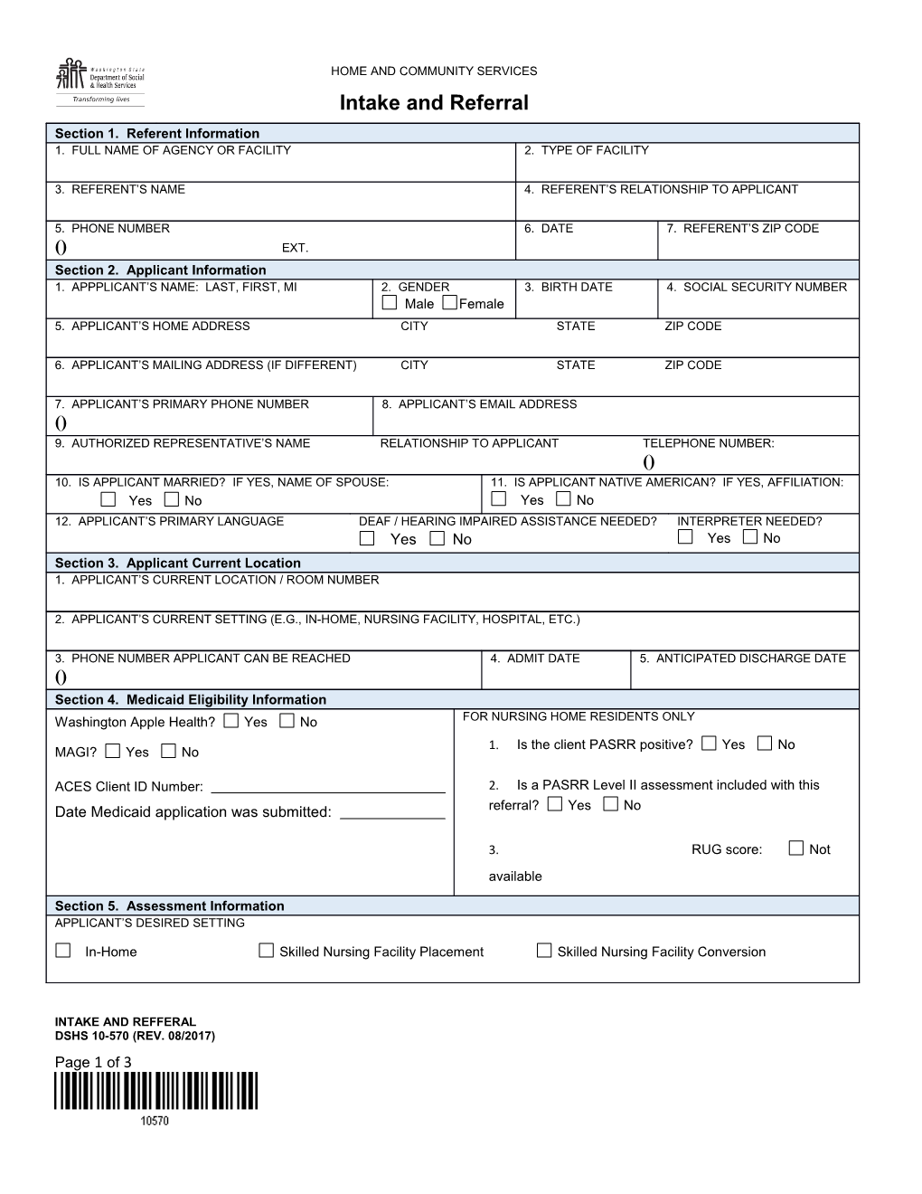 Intake and Referral