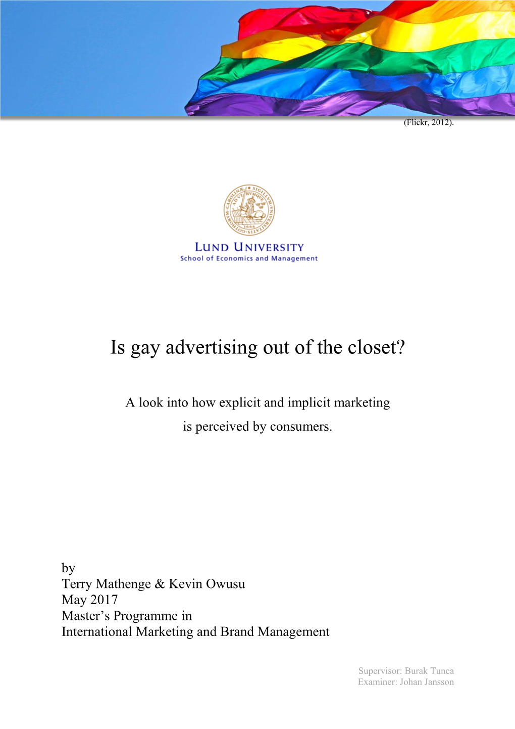 Is Gay Advertising out of the Closet?