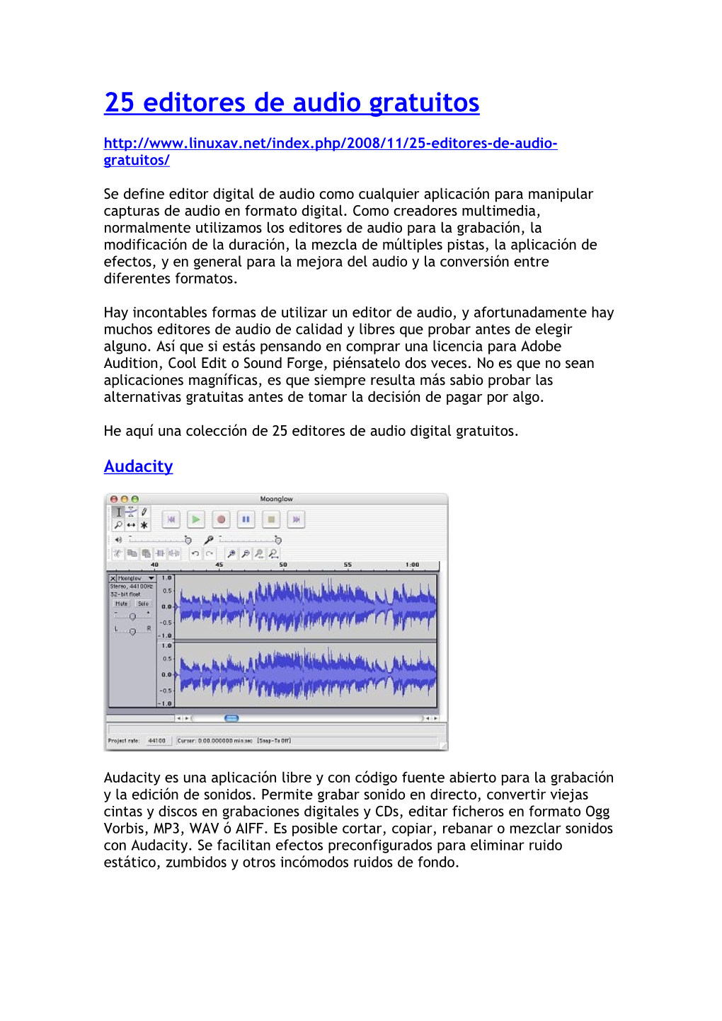 25 Editores De Audio Gratuitos Gratuitos