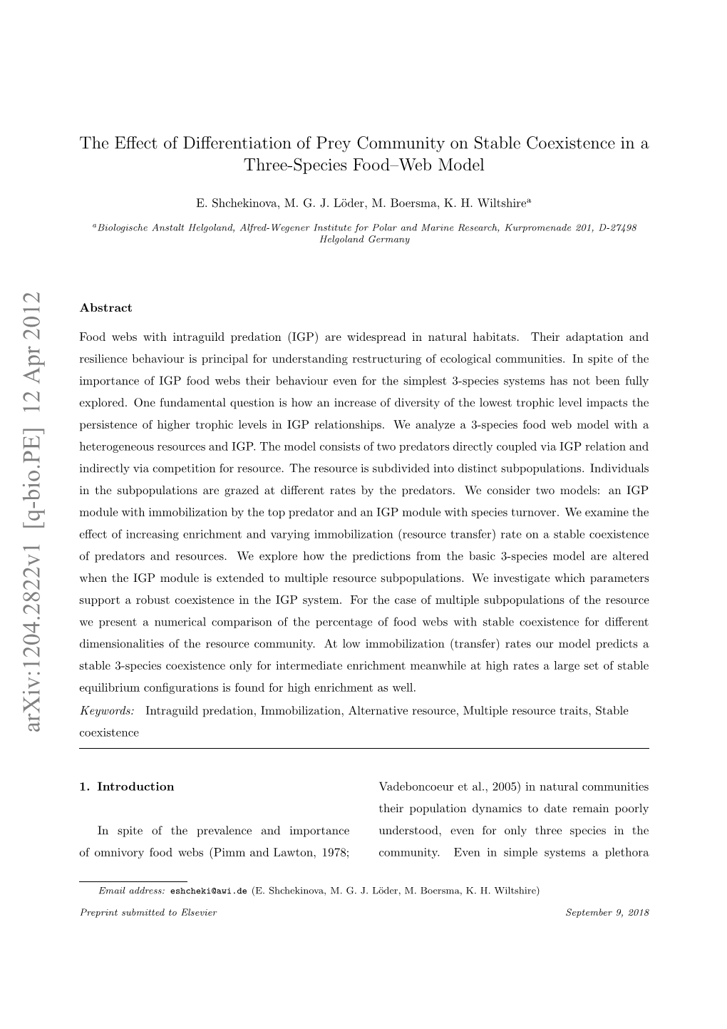 The Effect of Differentiation of Prey Community on Stable Coexistence