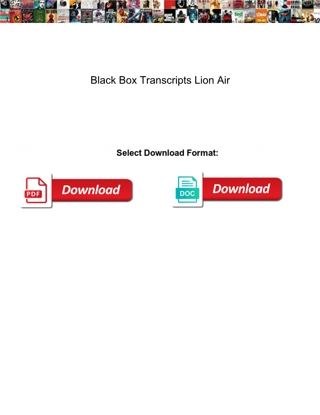 Black Box Transcripts Lion Air