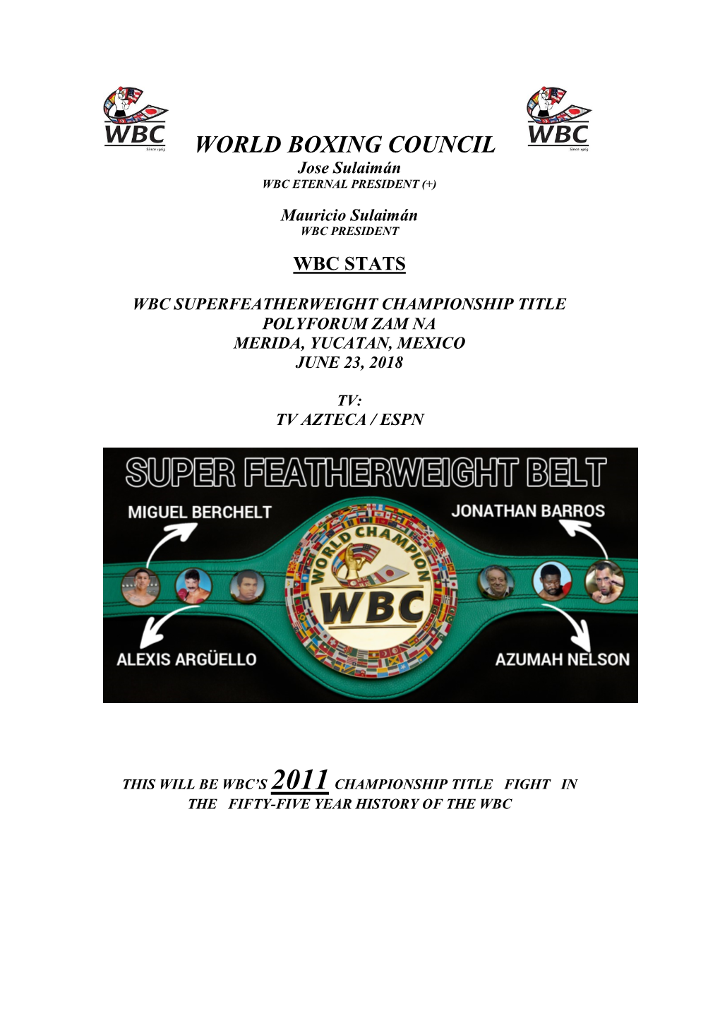 Wbc Bantamweight Championship