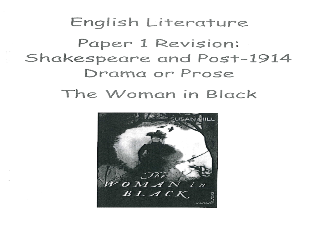The Woman in Black Revision Guide
