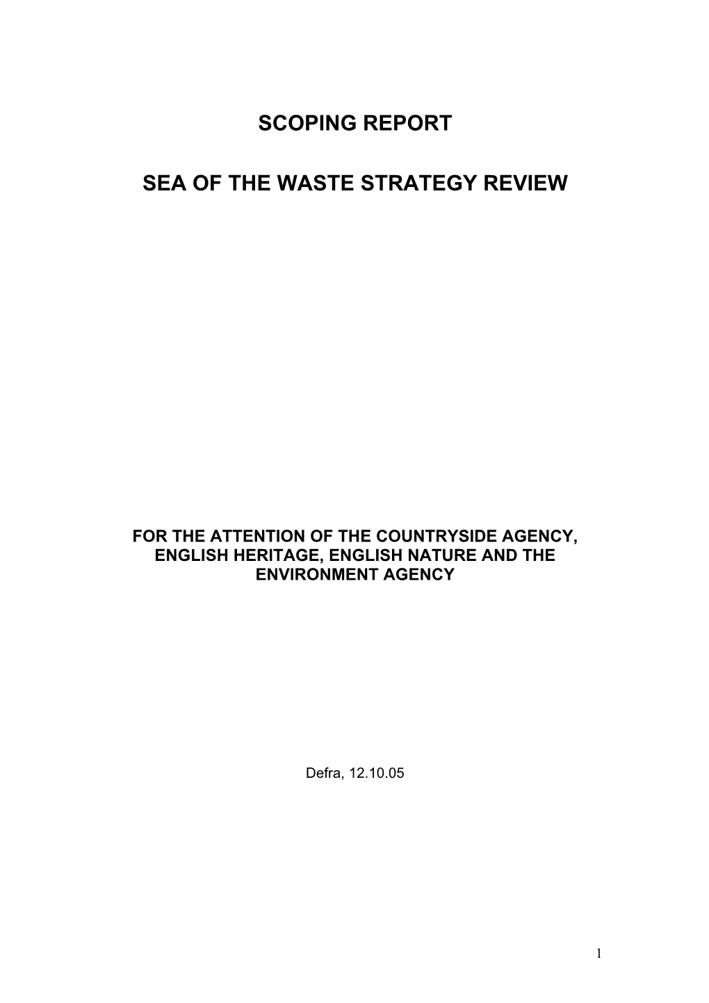 Of the Waste Strategy Review