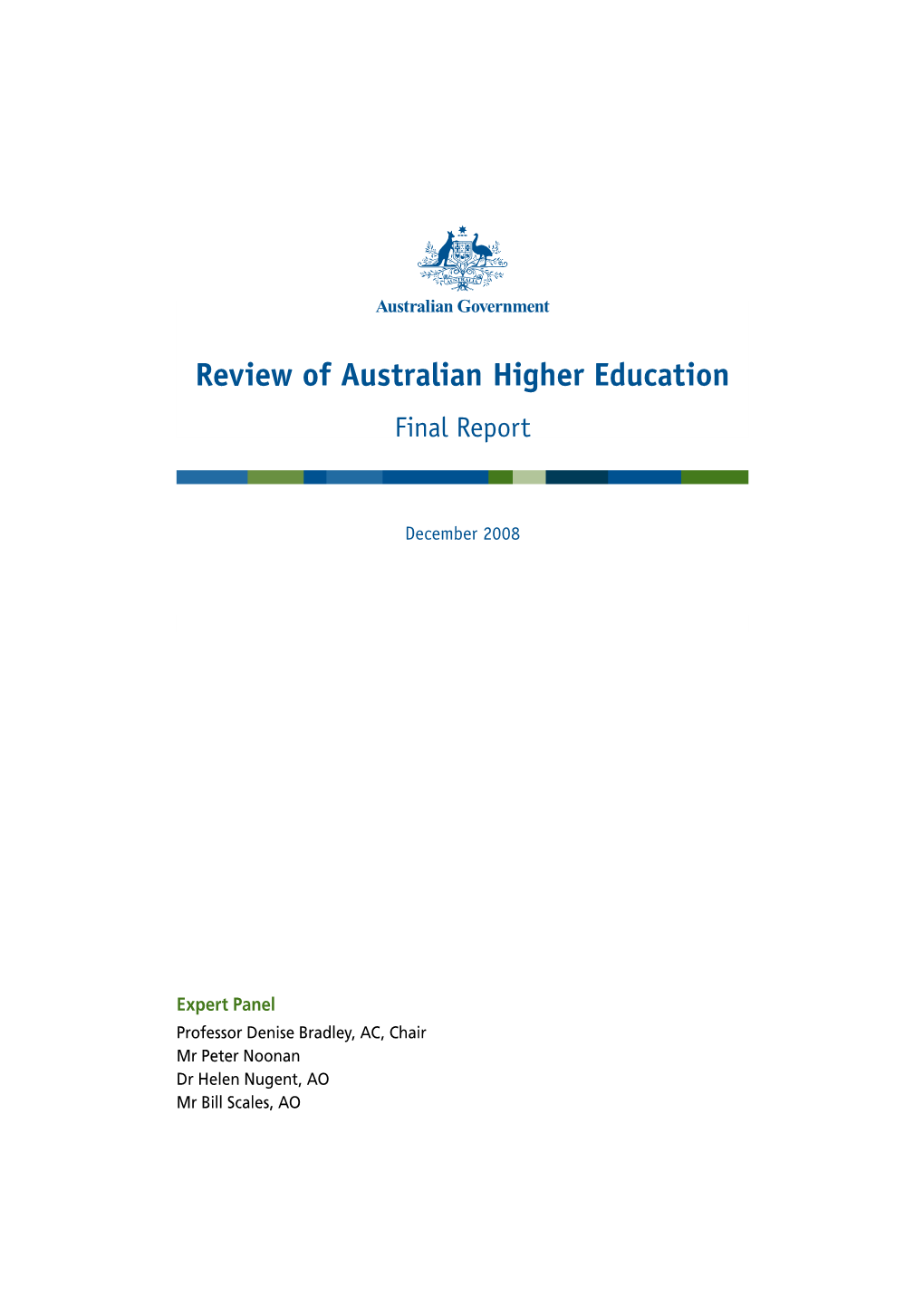 Review of Australian Higher Education Final Report