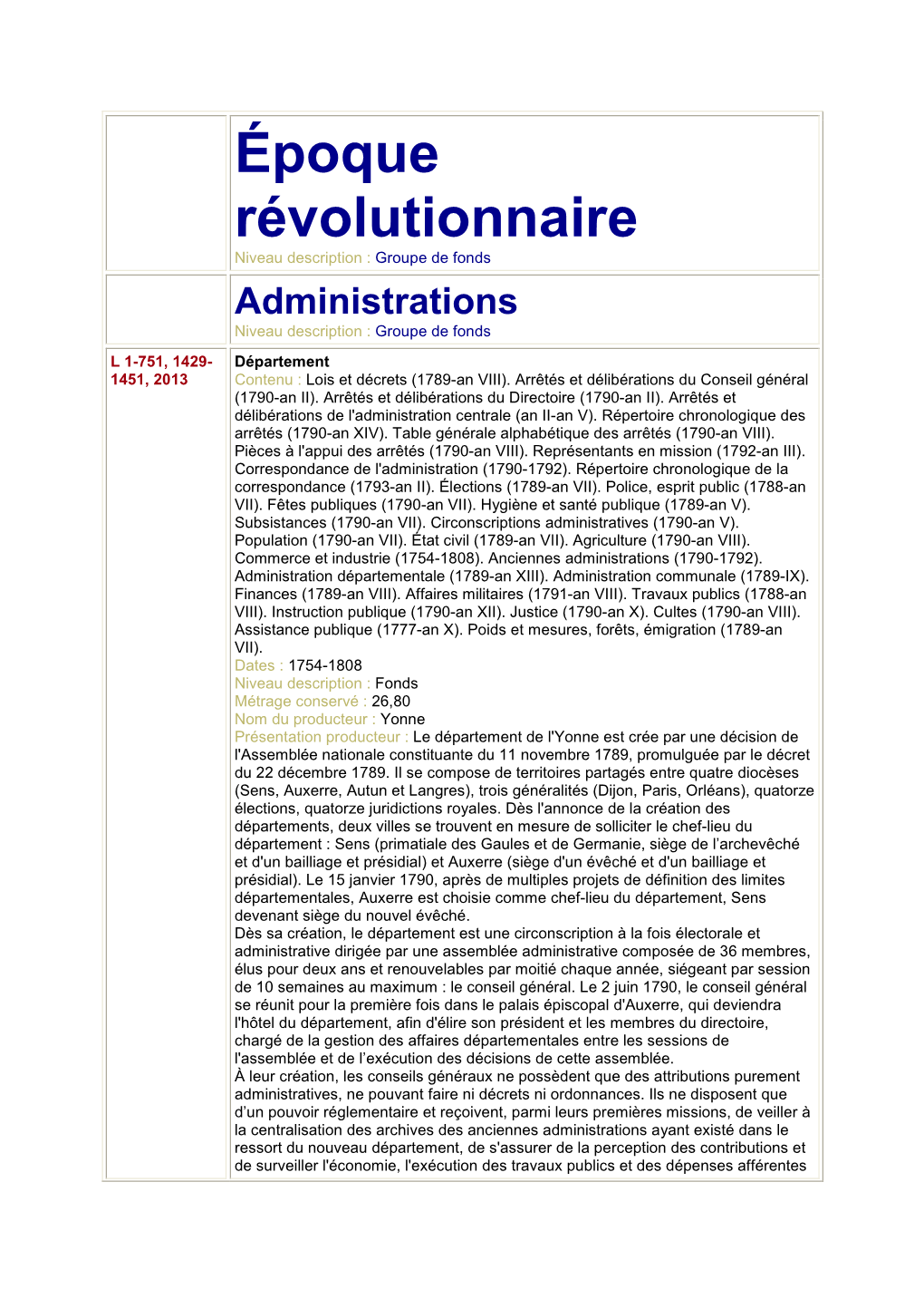 Époque Révolutionnaire