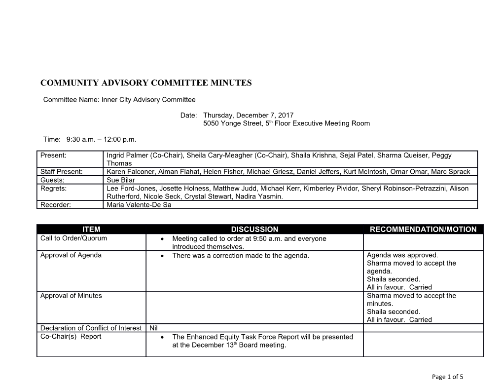 Community Advisory Committee Minutes s1
