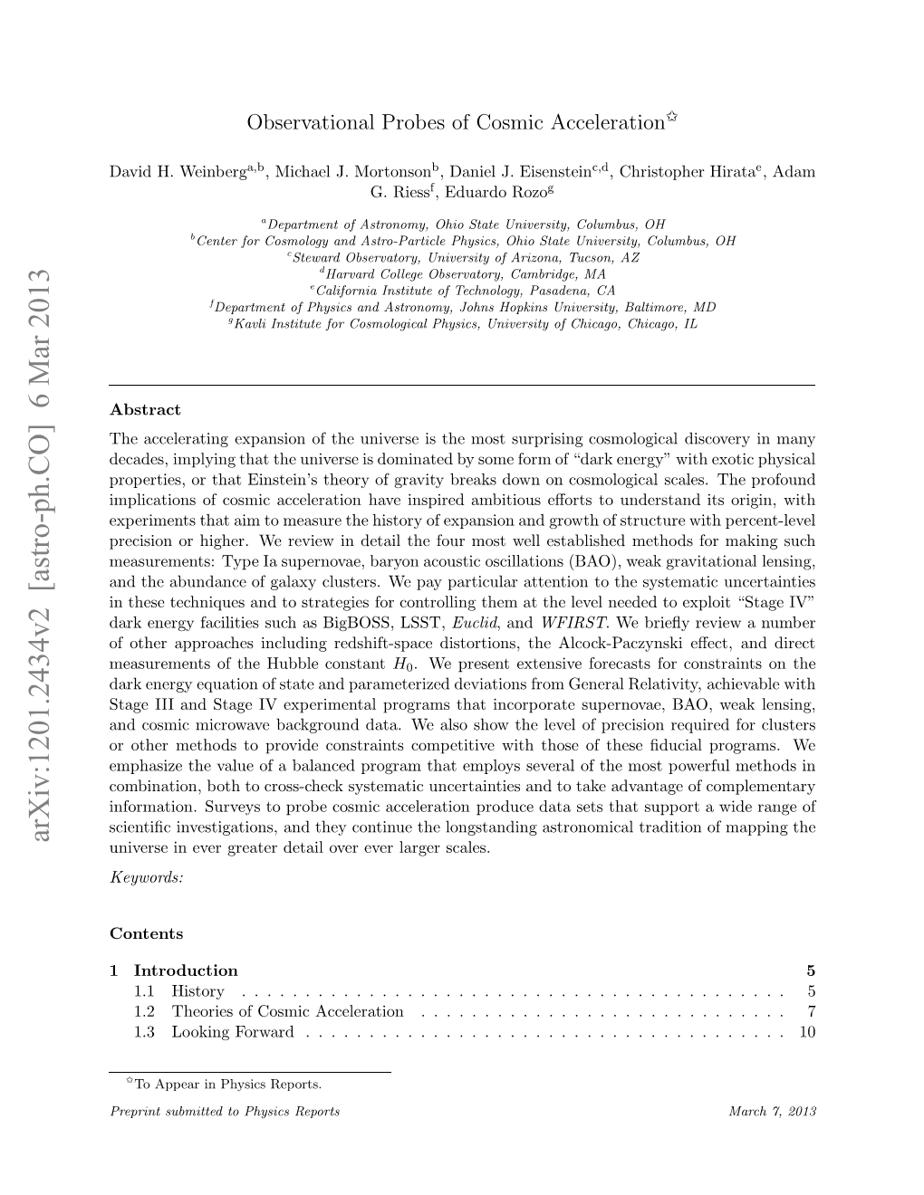 Arxiv:1201.2434V2 [Astro-Ph.CO] 6 Mar 2013 Nvrei Vrgetrdti Vree Agrscales