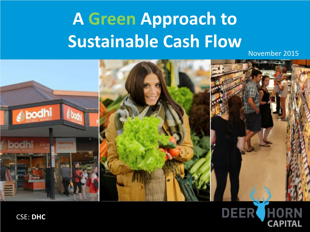 A Green Approach to Sustainable Cash Flow November 2015