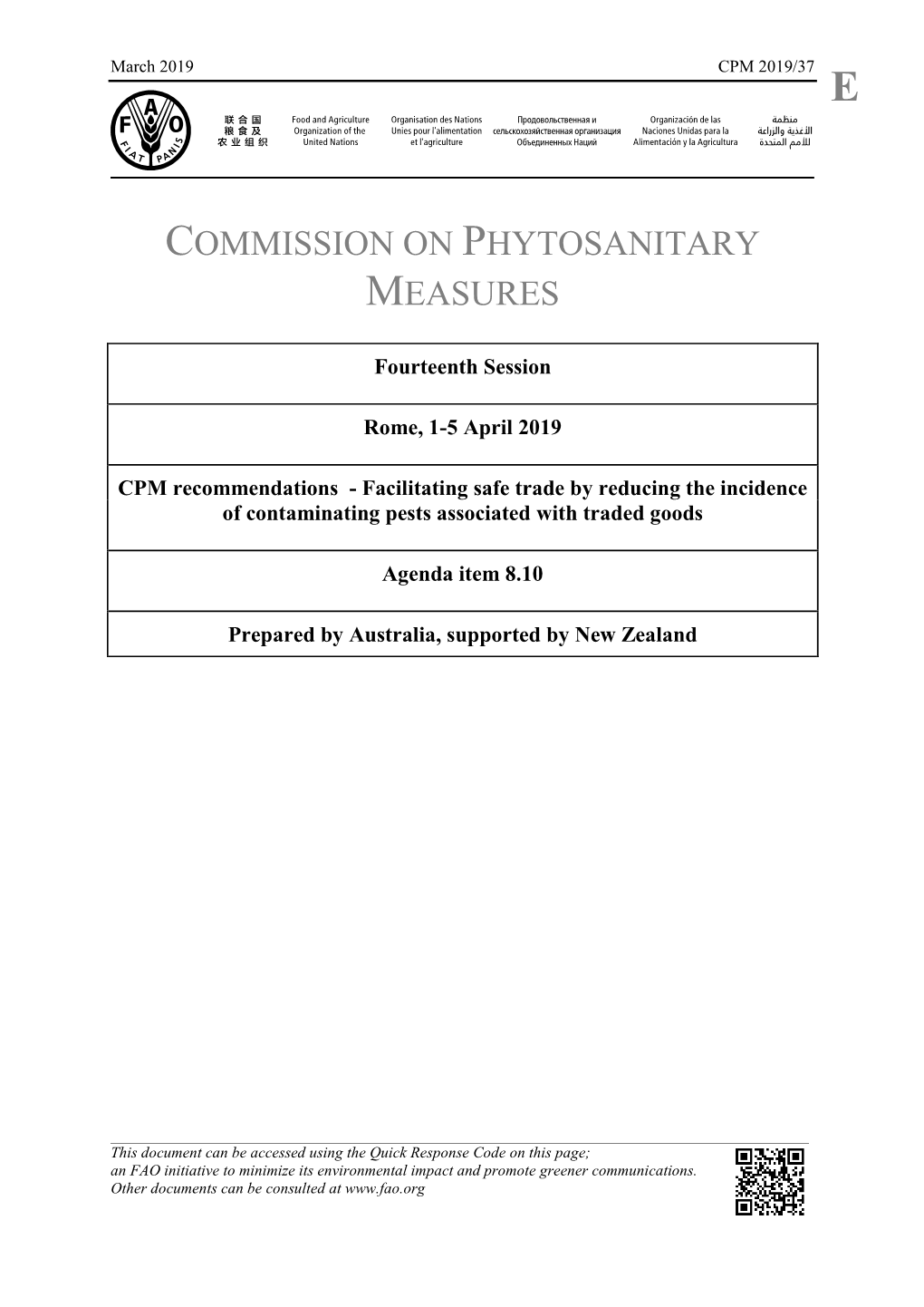 Commission on Phytosanitary Measures