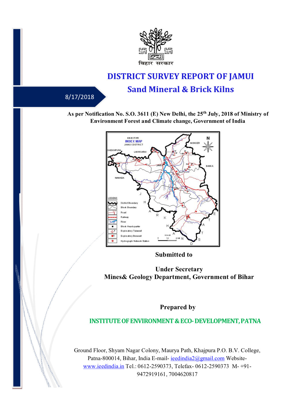 DISTRICT SURVEY REPORT of JAMUI Sand Mineral & Brick Kilns