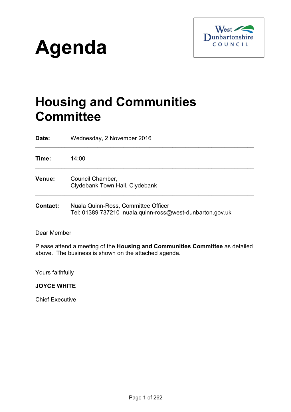 Housing, Environment and Economic Development Committee on 2 November 2011