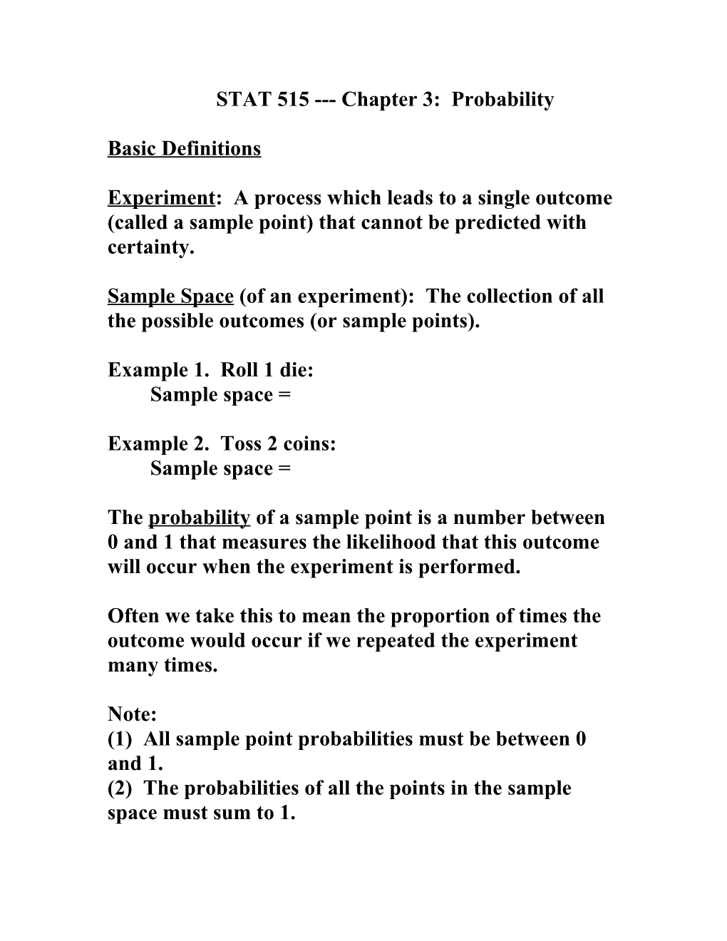 STAT 515 Chapter 3: Probability