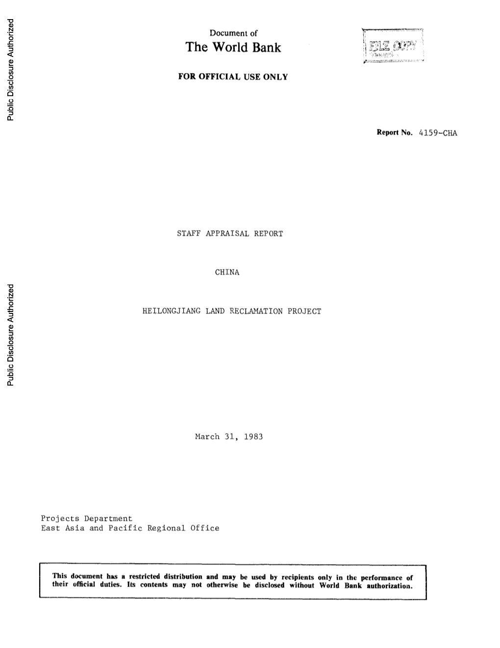 World Bank Document