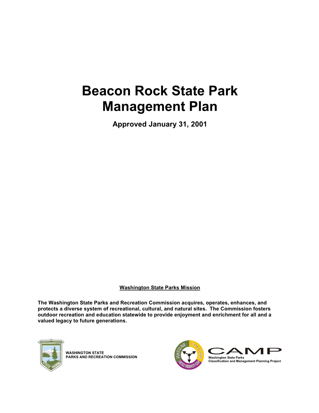 Beacon Rock State Park Management Plan