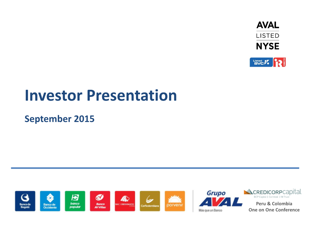 Investor Presentation September 2015