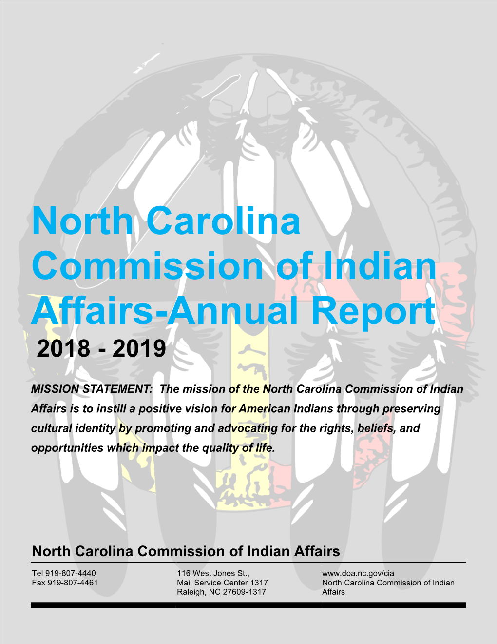 North Carolina Commission of Indian Affairs-Annual Report 2018 - 2019