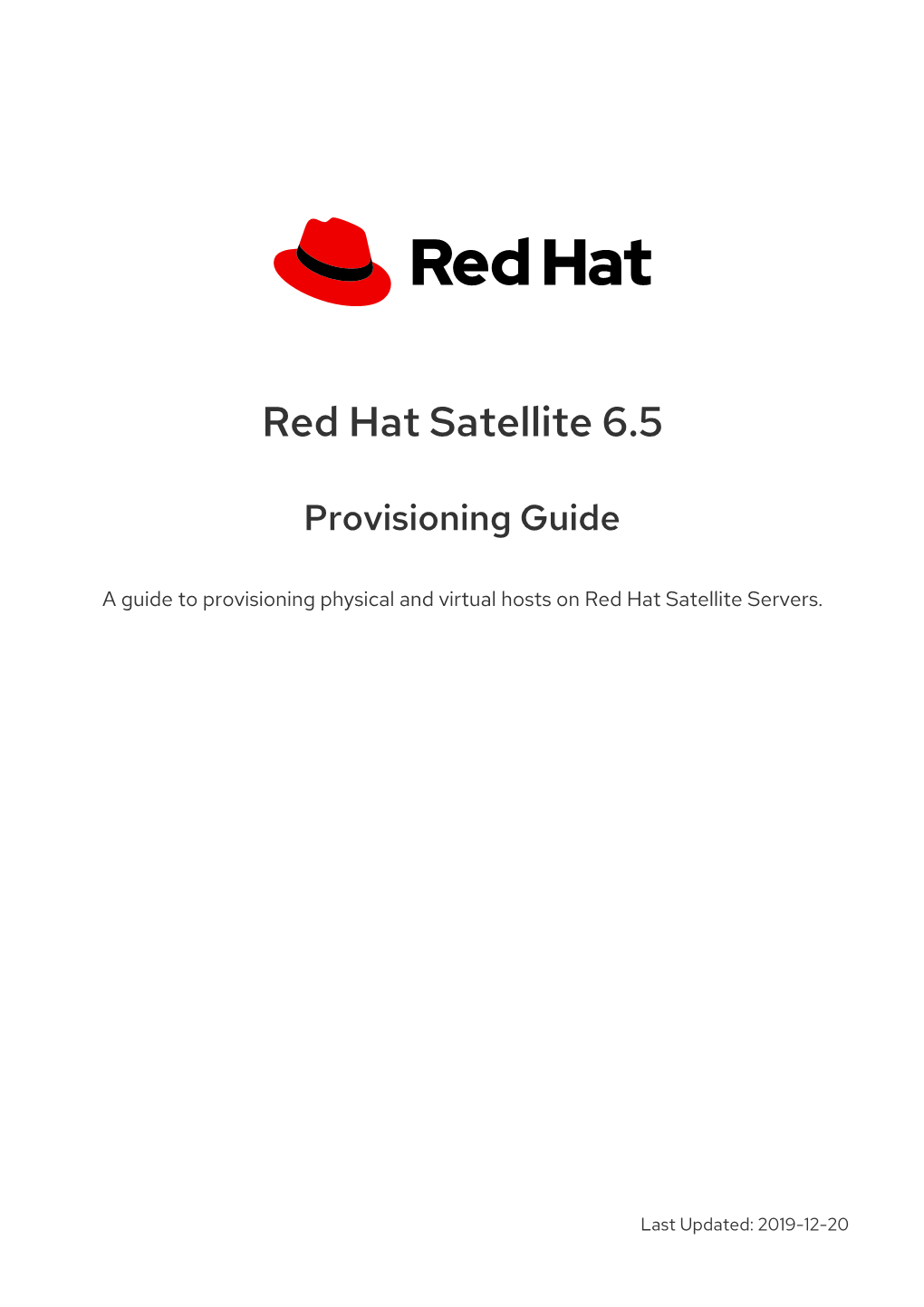 Red Hat Satellite 6.5 Provisioning Guide