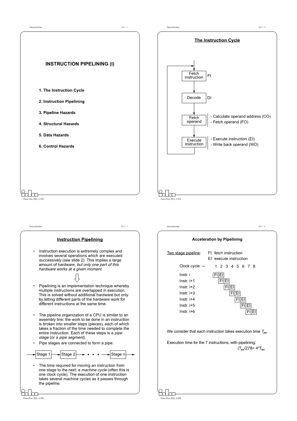 Instruction Pipelining (I)