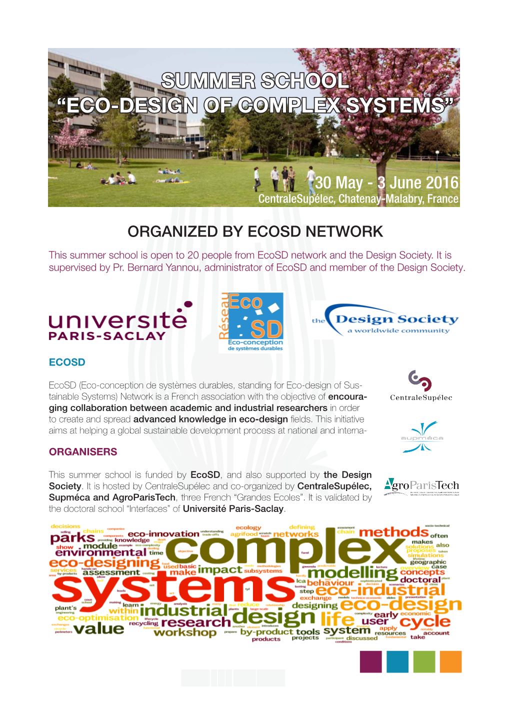 Eco-Design of Complex Systems”