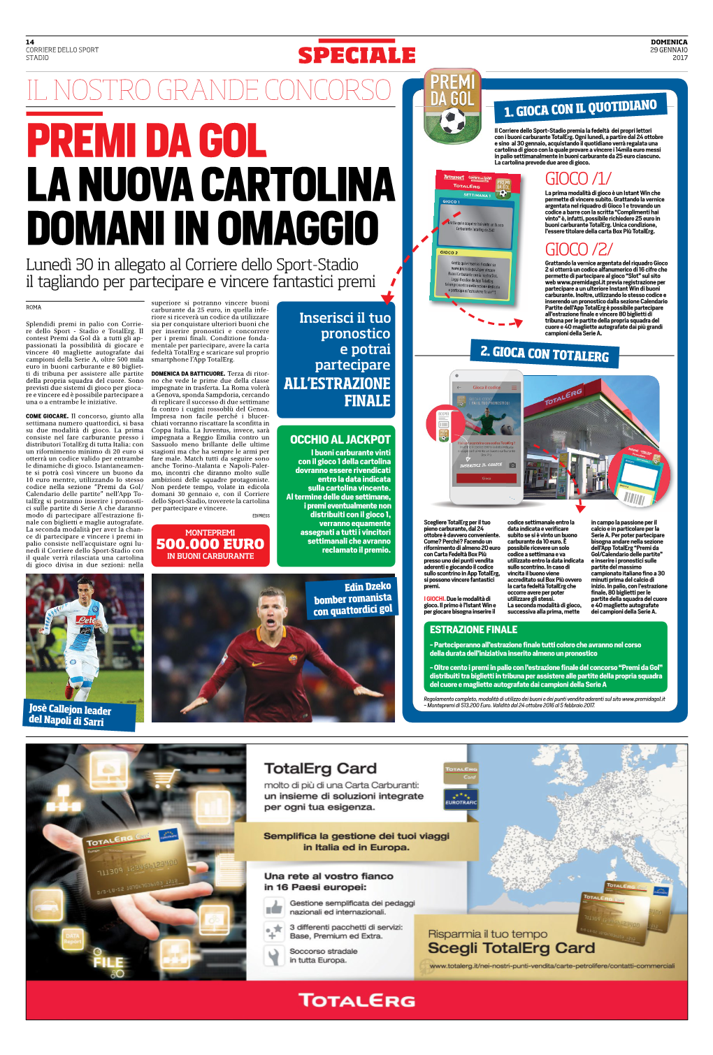 Premi Da Gol La Nuova Cartolina Domani in Omaggio