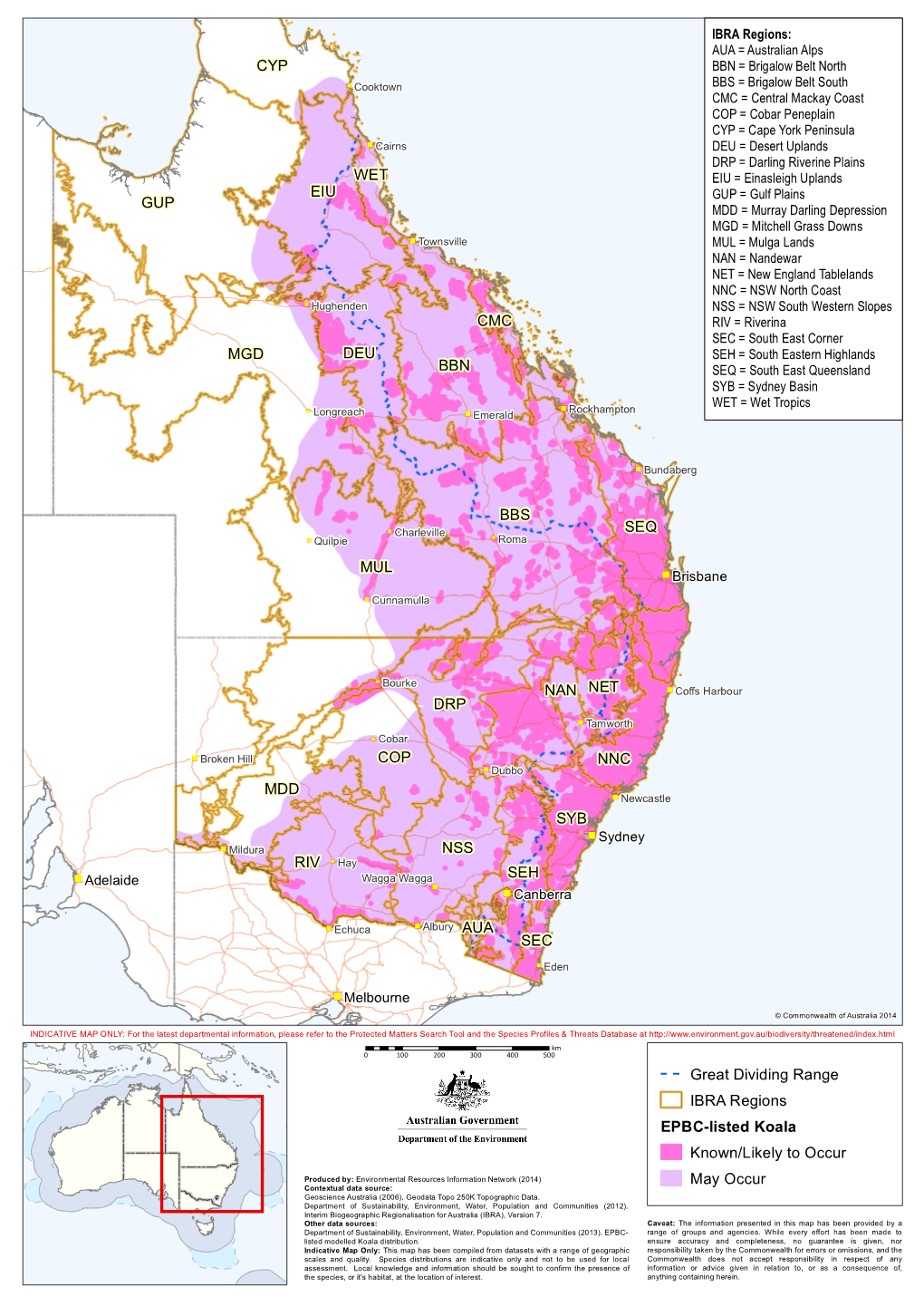 Koala Referral Guidelines Map (PDF