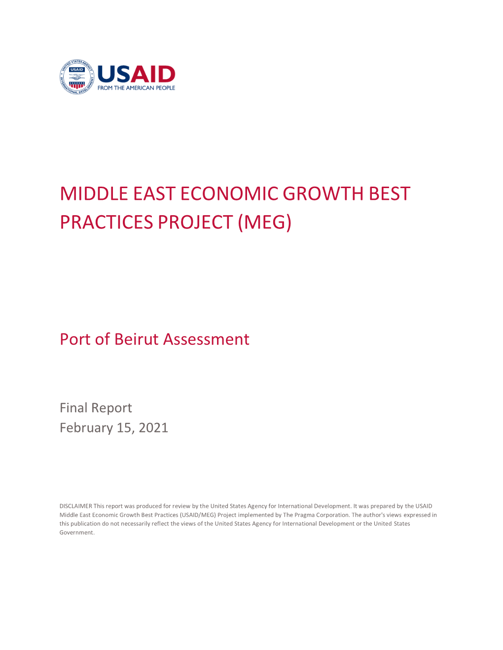 Port of Beirut Assessment (Condensed)