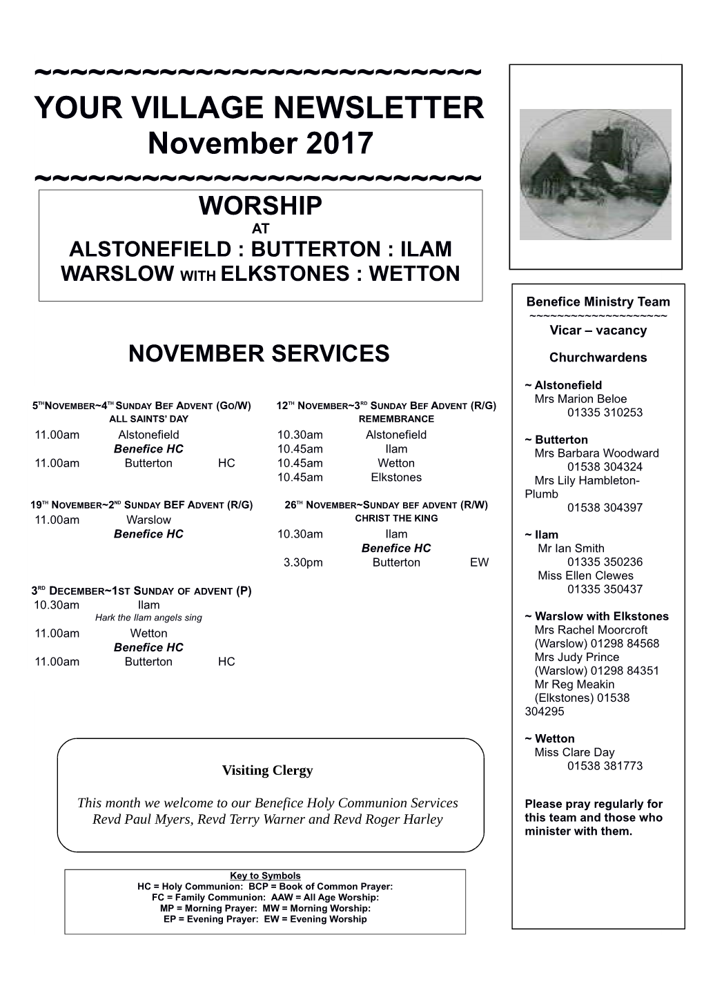 YOUR VILLAGE NEWSLETTER November 2017