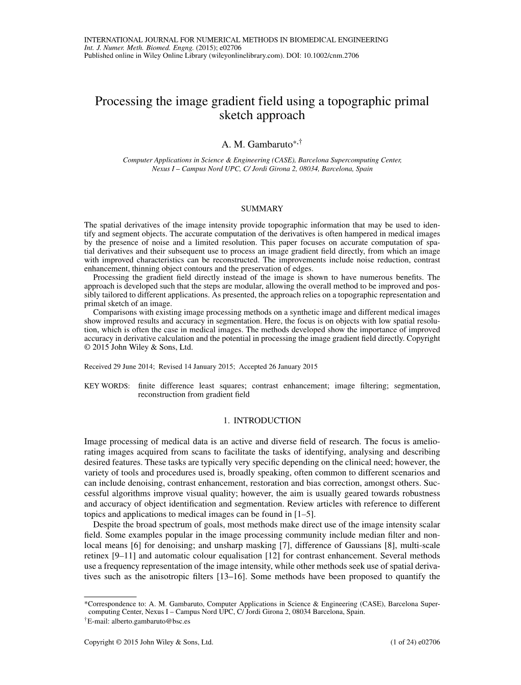 Processing the Image Gradient Field Using a Topographic Primal Sketch Approach