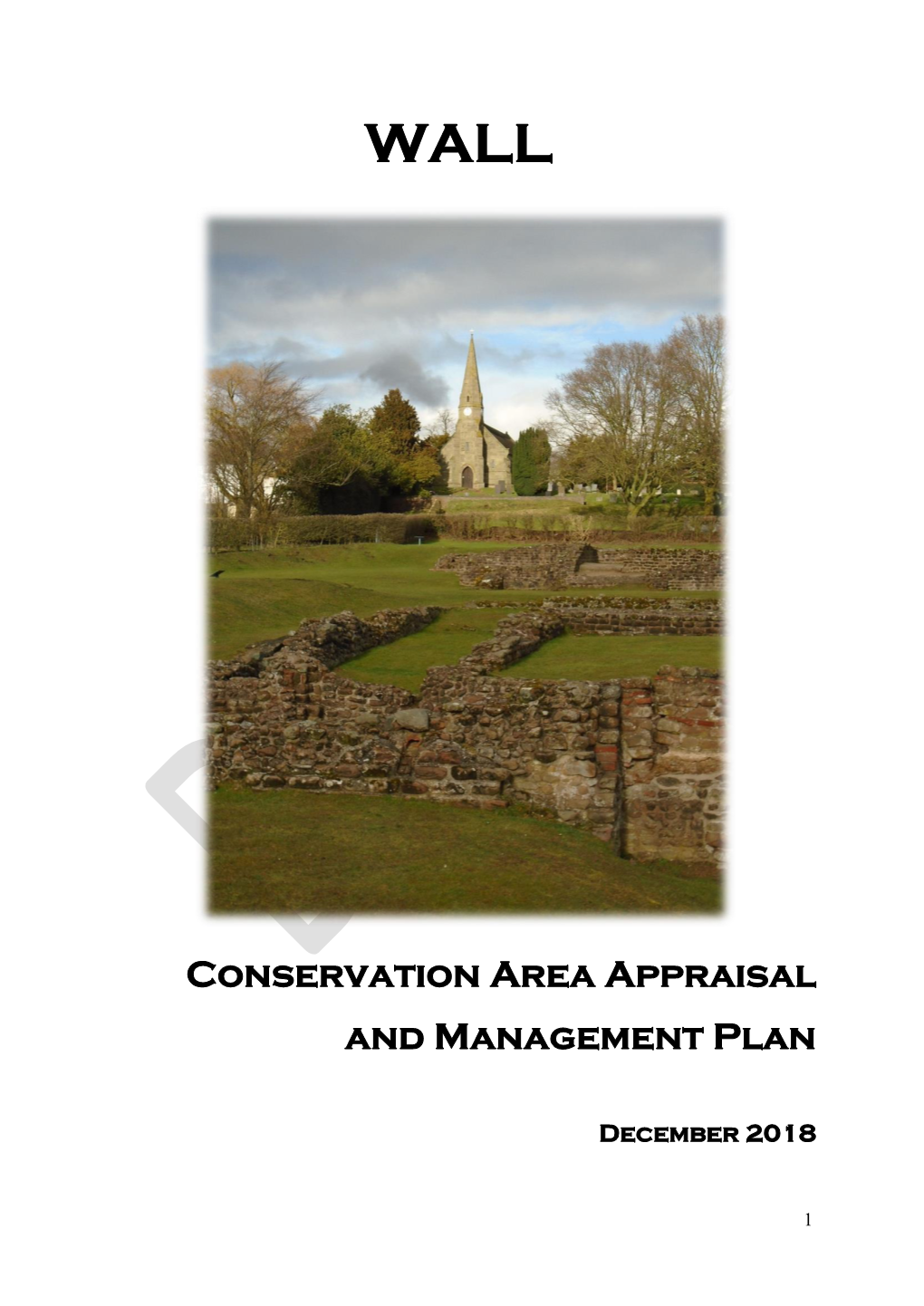 Wall Conservation Area Appraisal and Management Plan