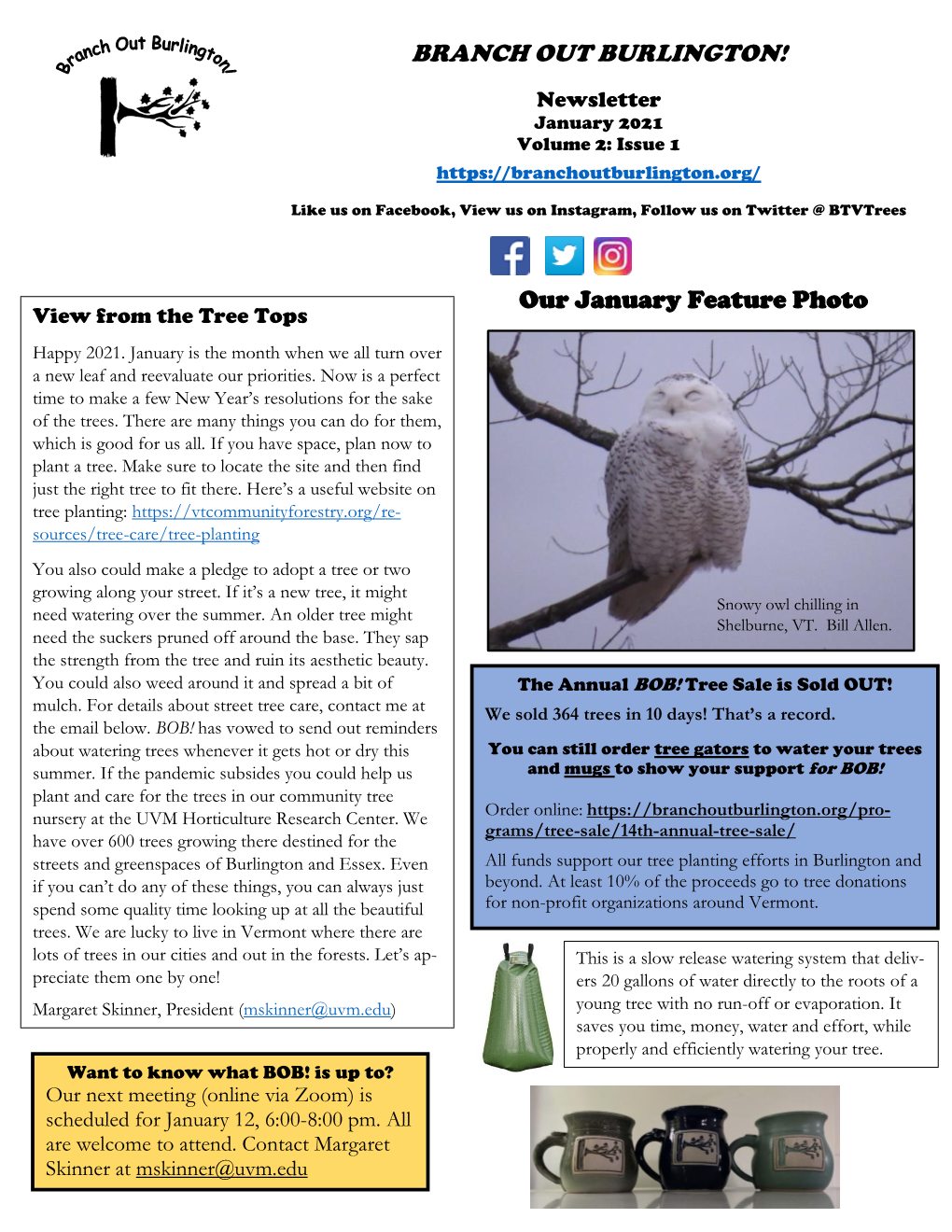 January 2021 Newsletter