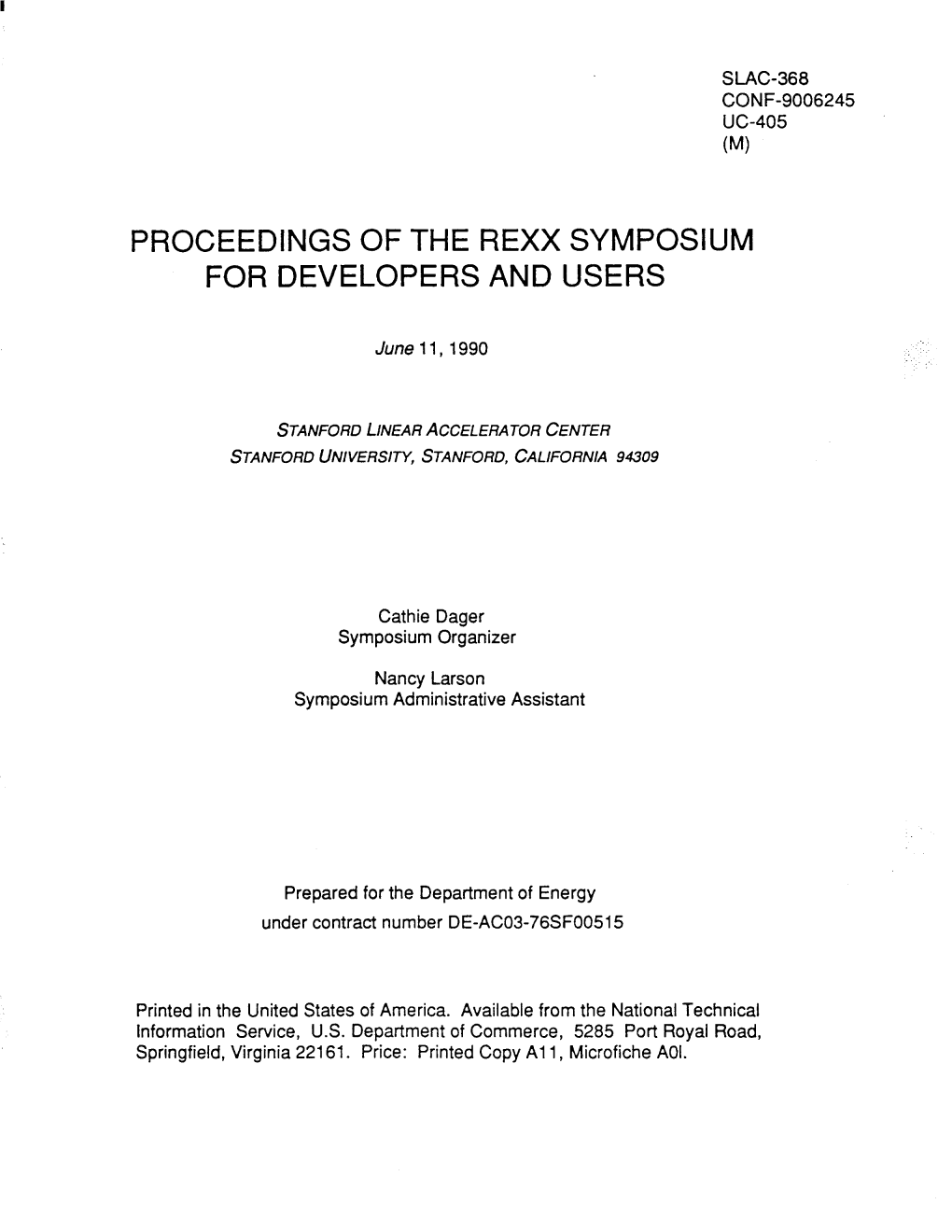 Rexx Symposium for Developers and Users