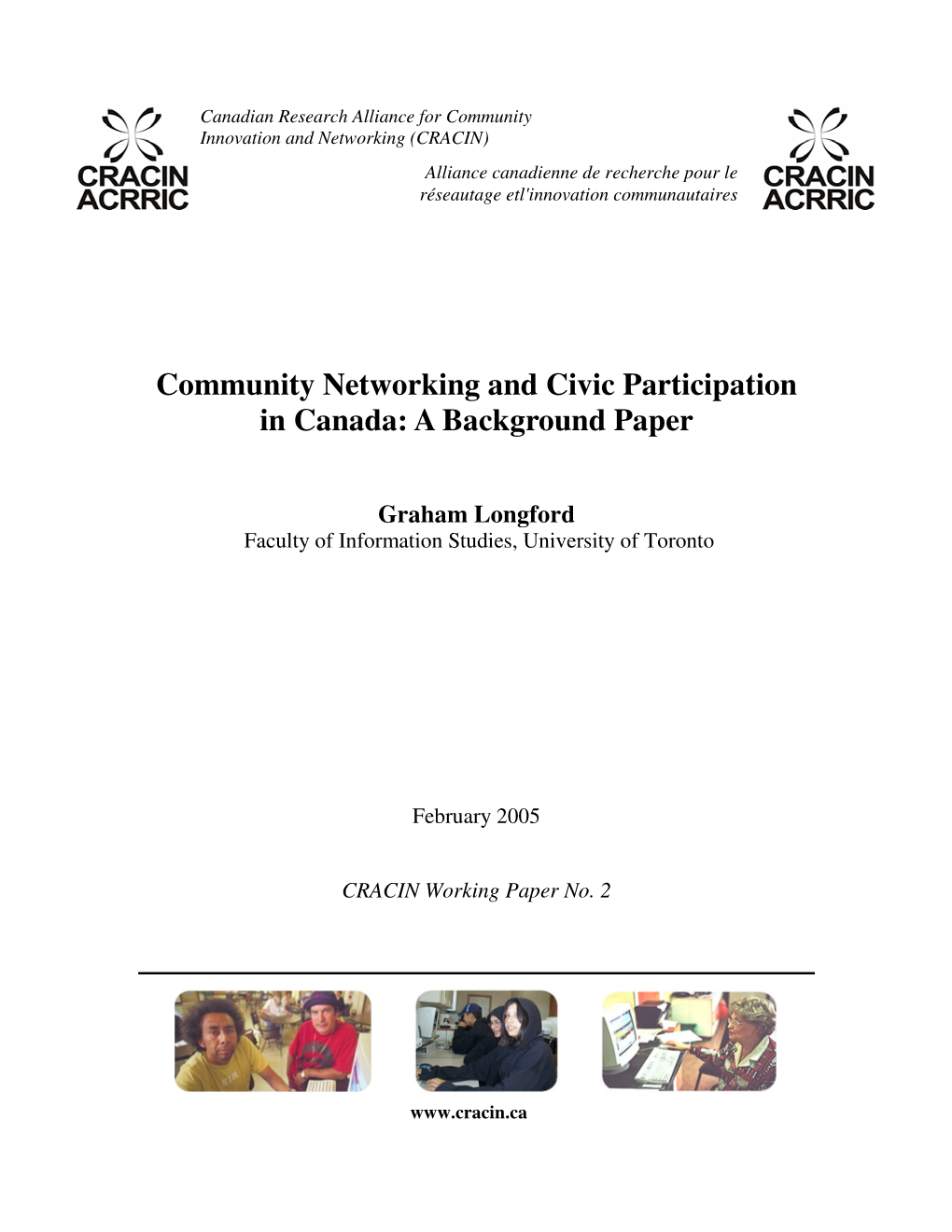 Community Networking and Civic Participation in Canada: a Background Paper