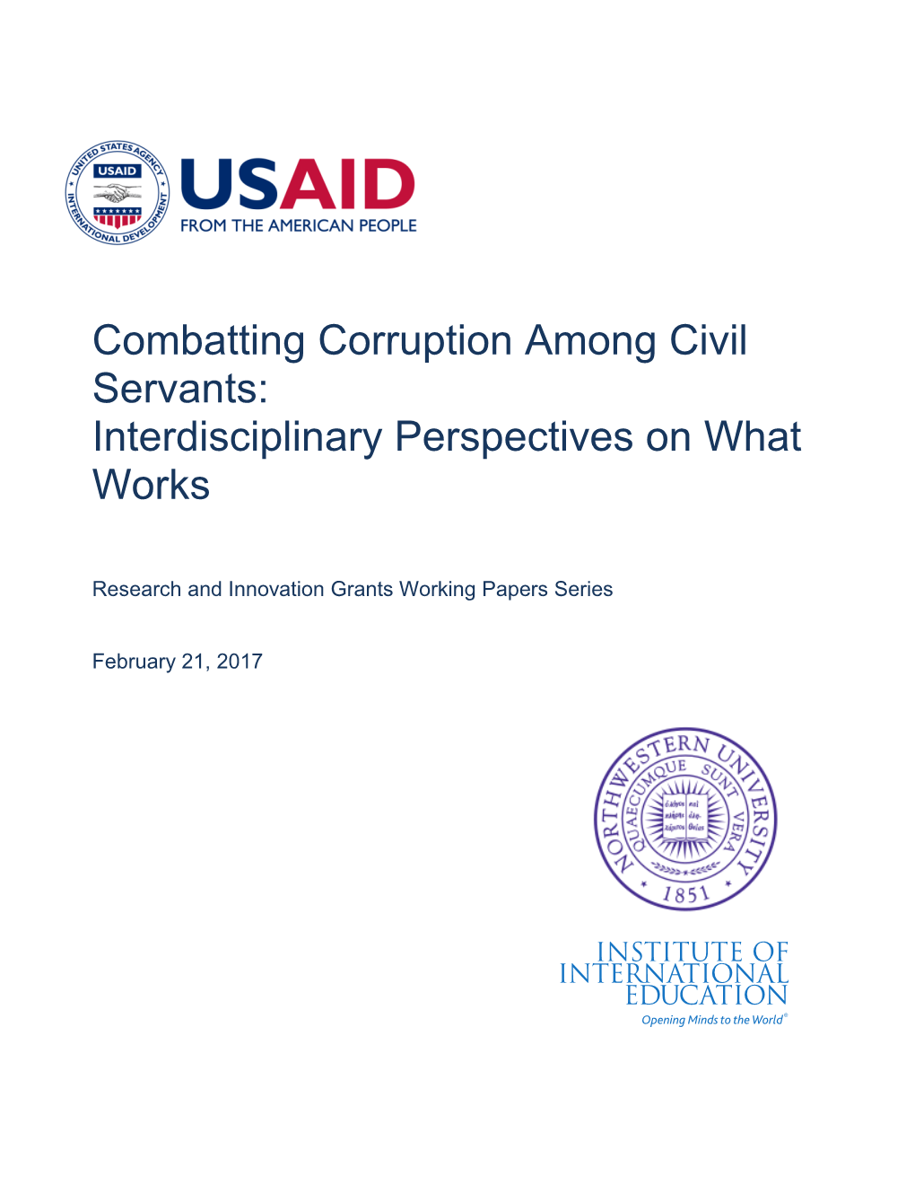 Combatting Corruption Among Civil Servants: Interdisciplinary Perspectives on What Works