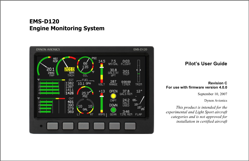 EMS-D120 Engine Monitoring System
