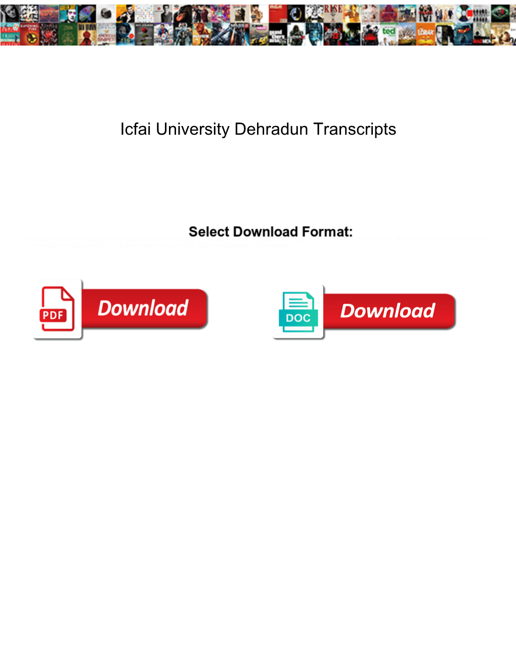 Icfai University Dehradun Transcripts