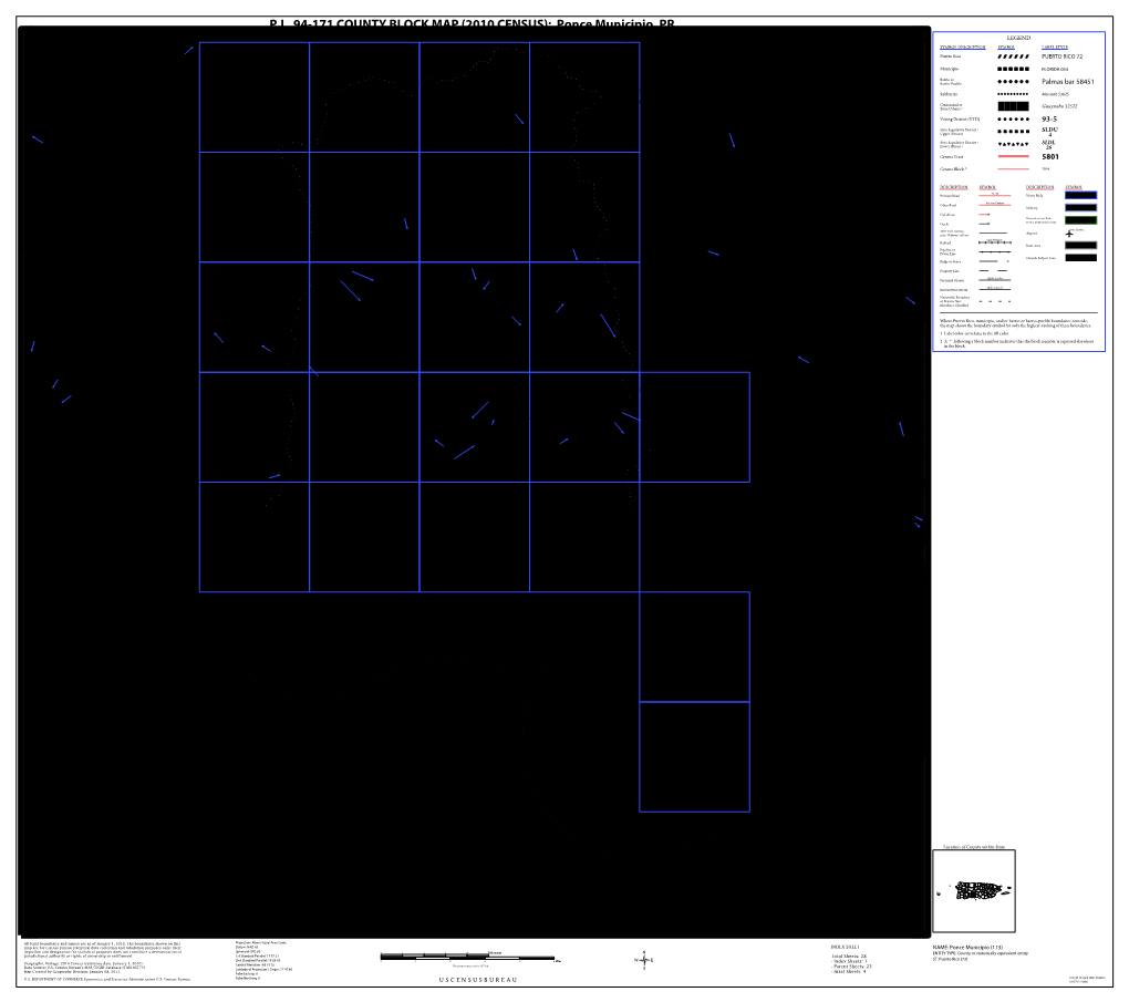 PL 94-171 COUNTY BLOCK MAP (2010 CENSUS): Ponce Municipio, PR