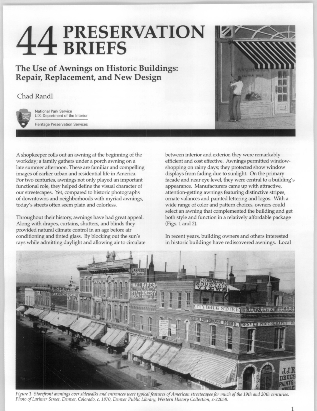 Awnings on Historic Buildings: Repair, Replacement, and New Design