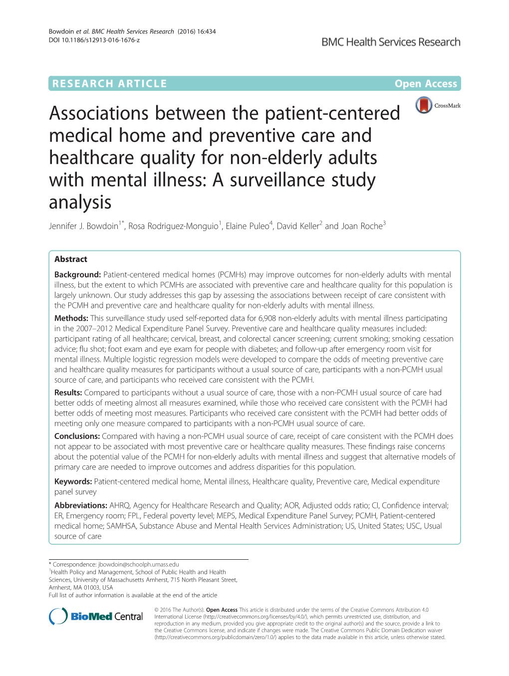Associations Between the Patient-Centered Medical Home And