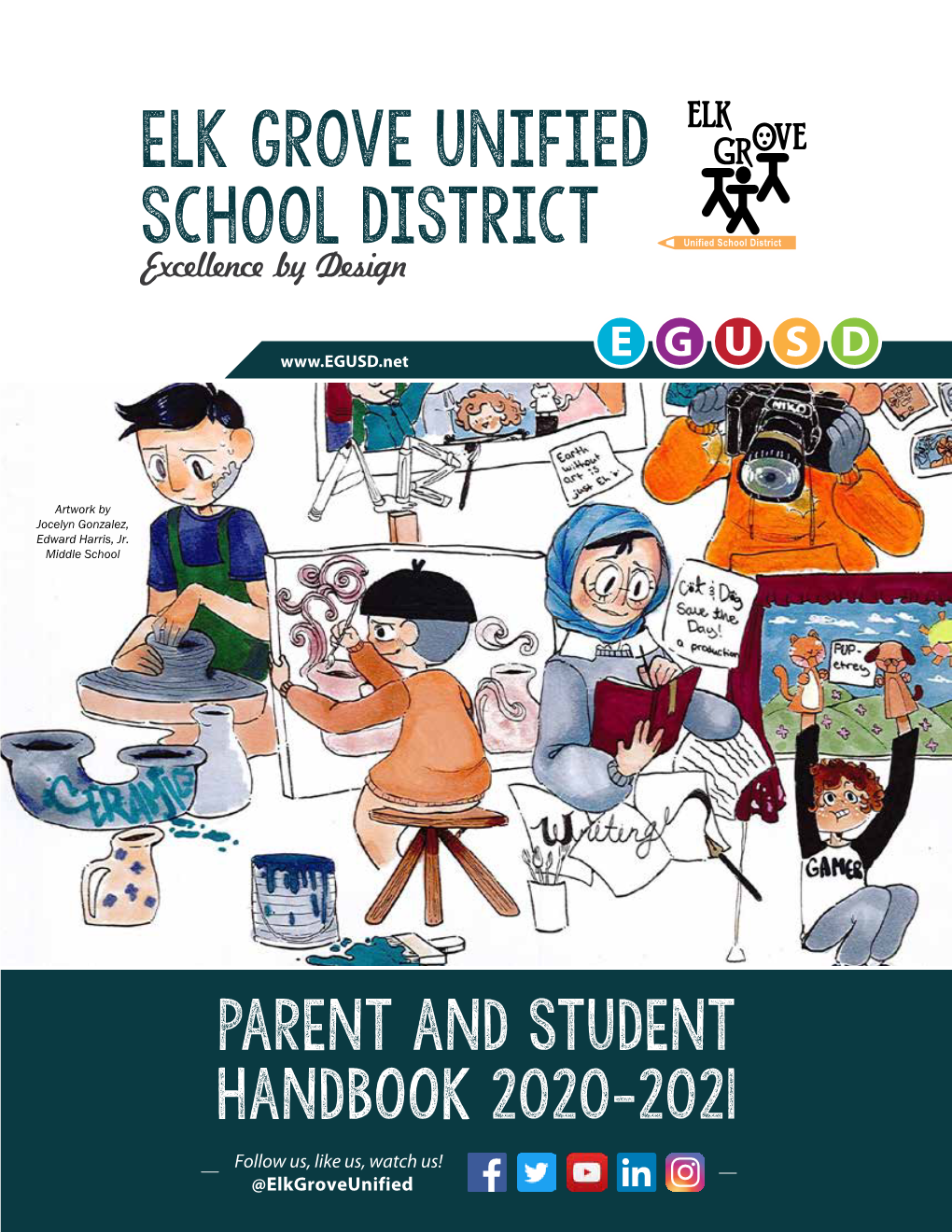 To Download the 2020-21 EGUSD Parent and Student Handbook