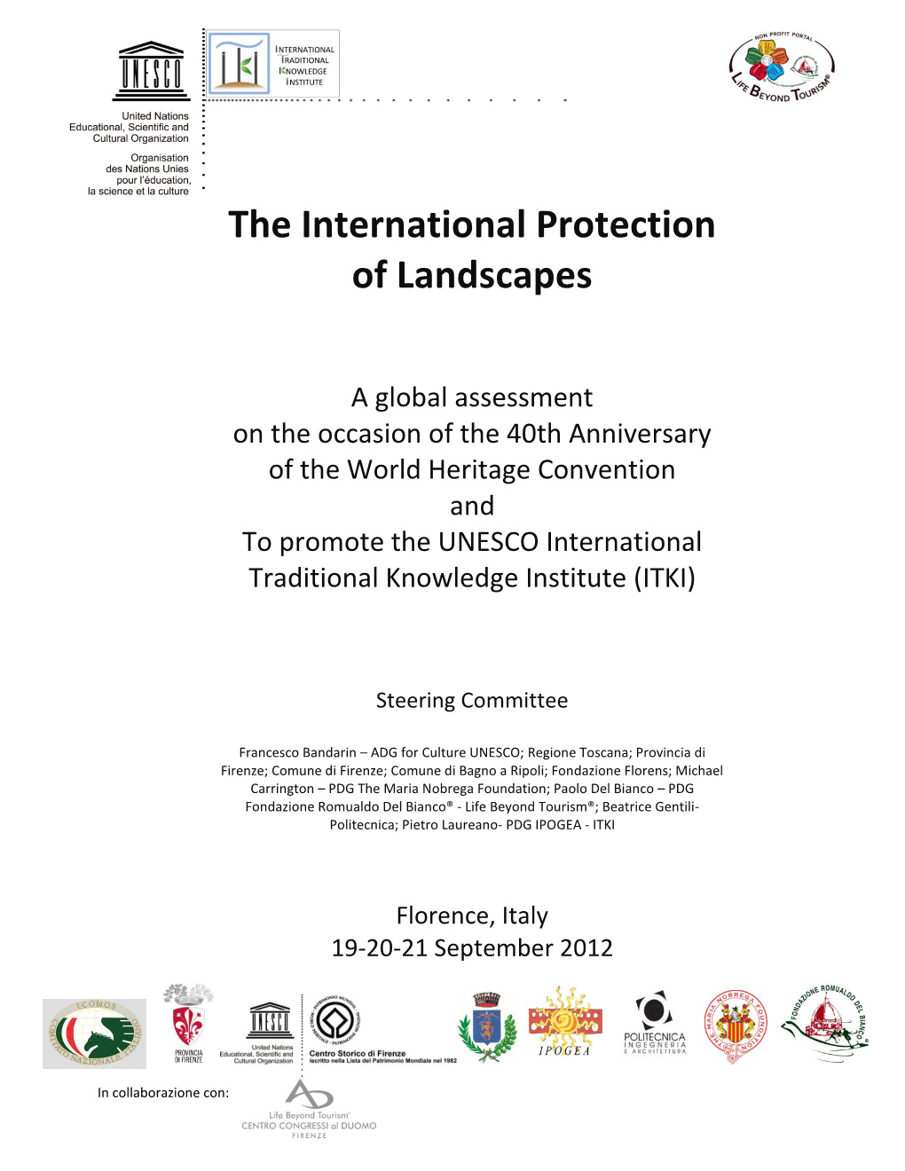 The International Protection of Landscapes