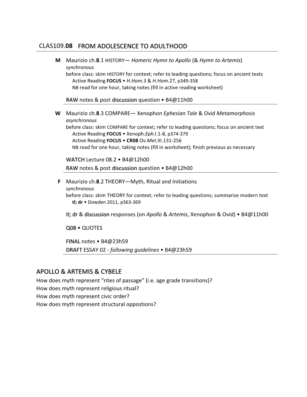 Clas109.08 from Adolescence to Adulthood Apollo