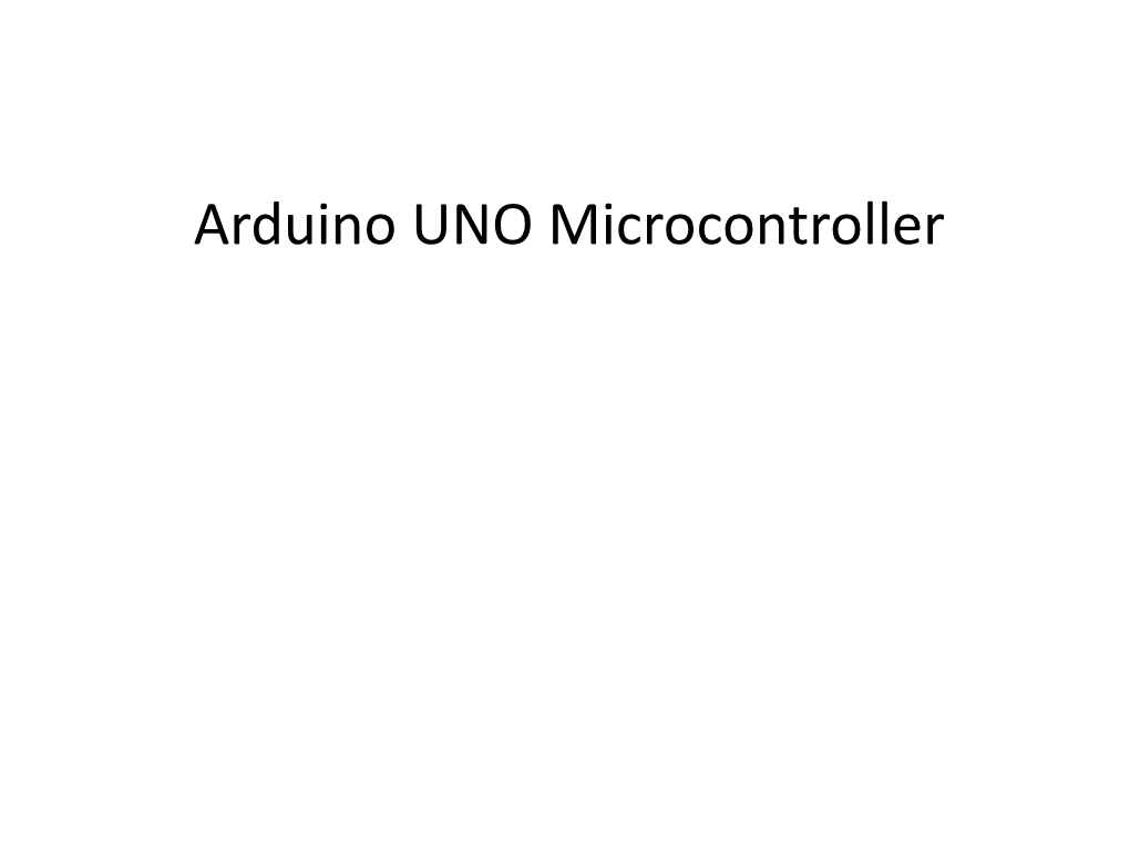 Arduino Architecture by K.Chaitanya Assistant Professor Department Of