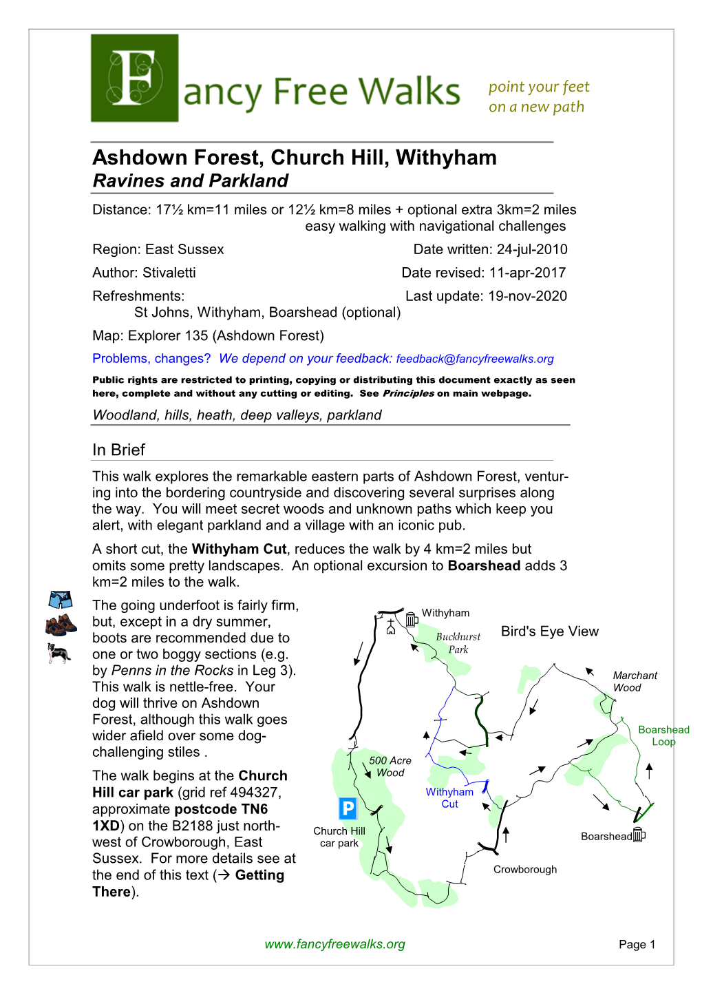 Ashdown Forest, Church Hill, Withyham: Ravines and Parkland