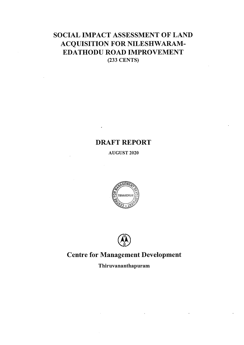 SIA-Draft Report-Nileshwaram-Edathodu